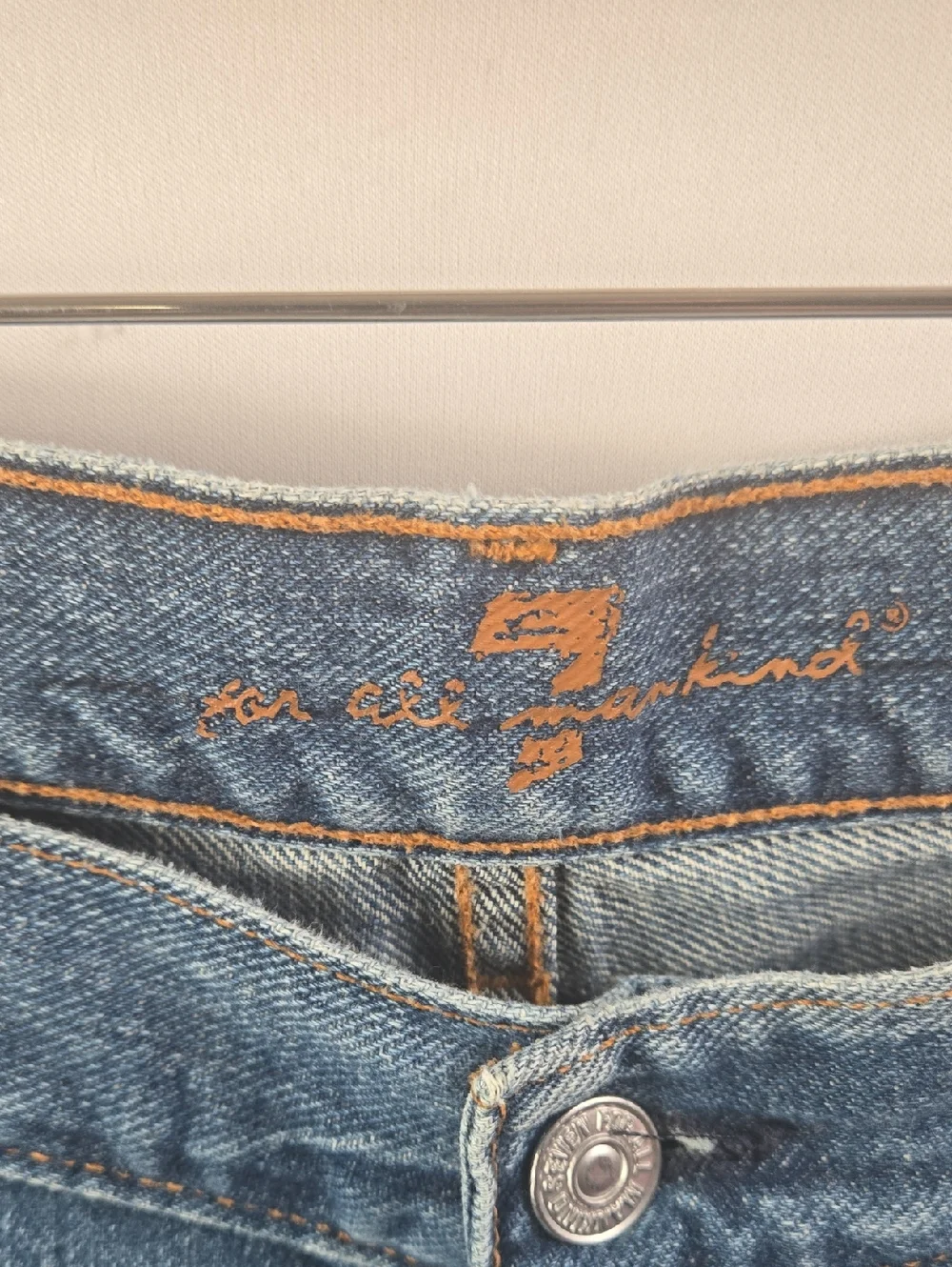 7 For All Kinds Men’s Relaxed Straight Leg Fit Jeans Sz 38 Washed Blue Casual